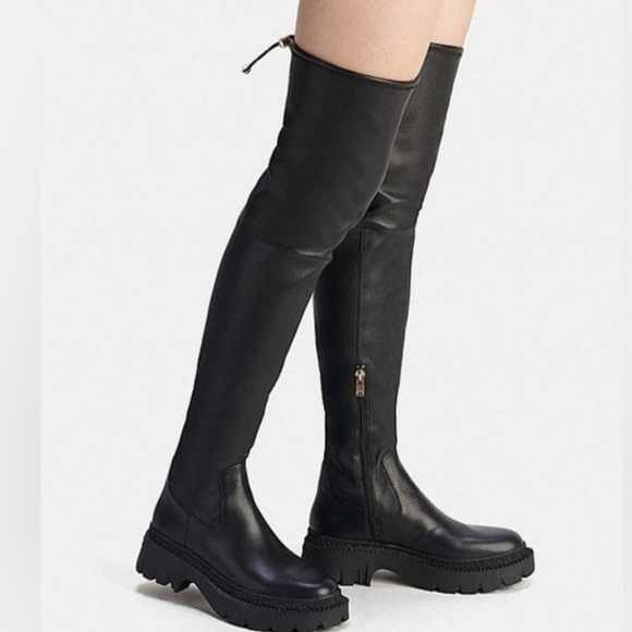 COACH Coach Jolie Leather Thigh-High Boots - Picture 1 of 15
